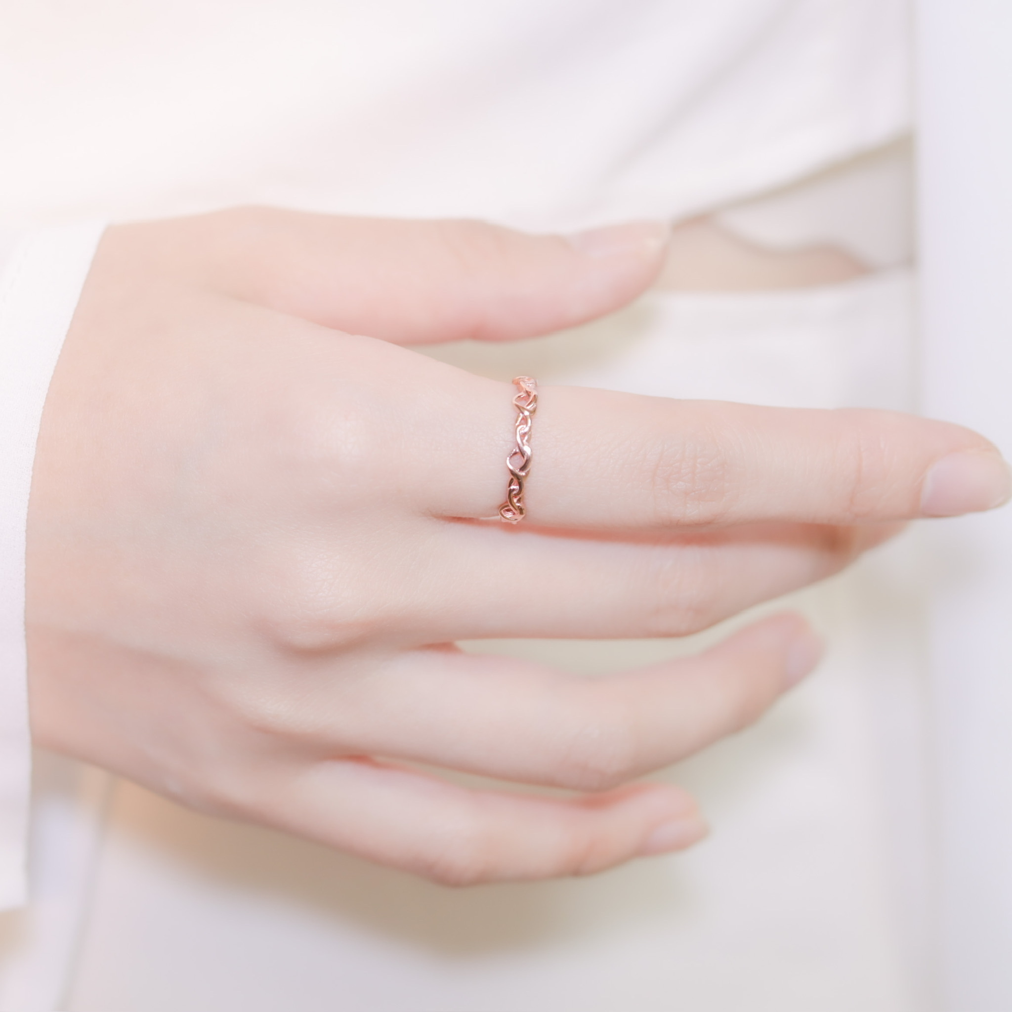 | 925 Silver・ White Gold・Rose Gold | Twist Of Times Ring（Silver / Rose Gold） | RI0508 |