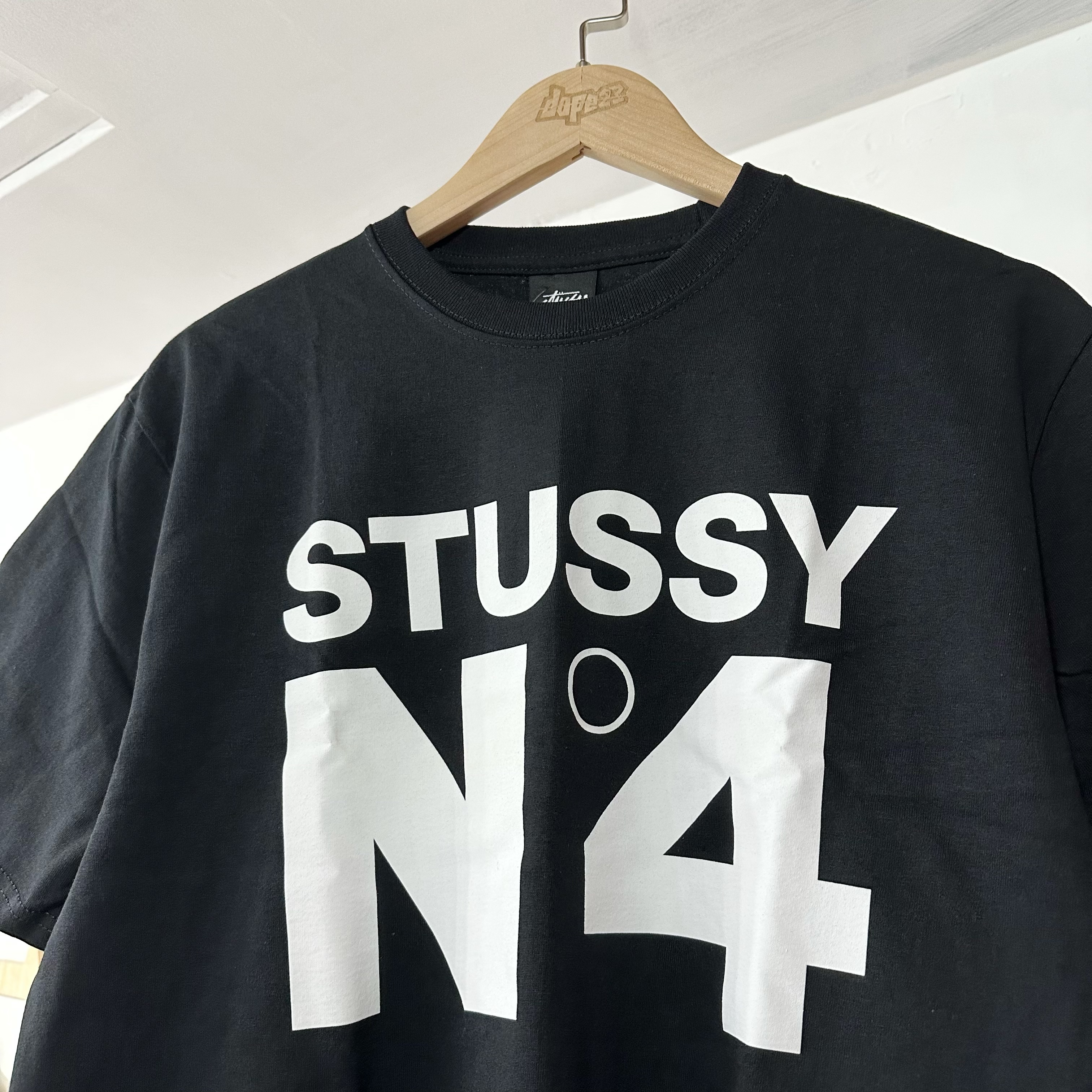STUSSY SS23 Number 4  NO.4 TEE  Black