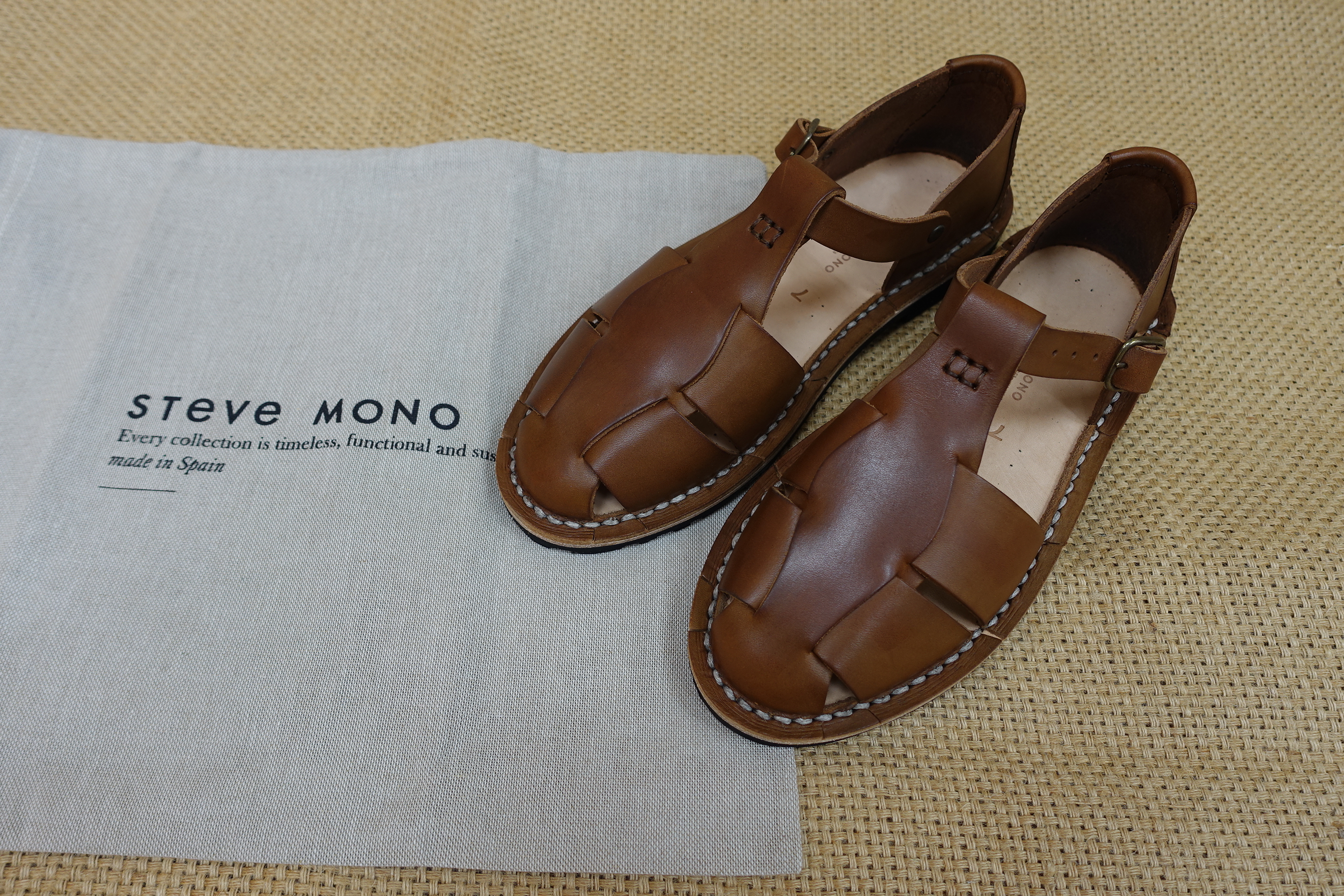 （預購）STEVE MONO 真皮編織鞋 Artisanal Sandals 10/17 chocolate 巧克力棕