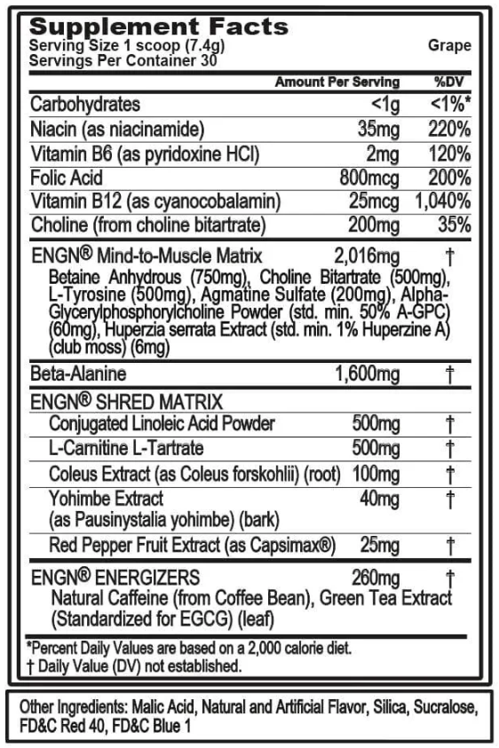 Engn Shred PreWorkout (30 Servings)