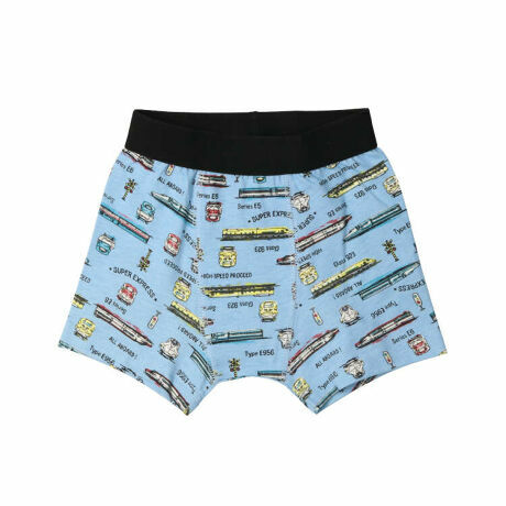 Hungry Heart 新幹線印花平腳內褲 - 藍色