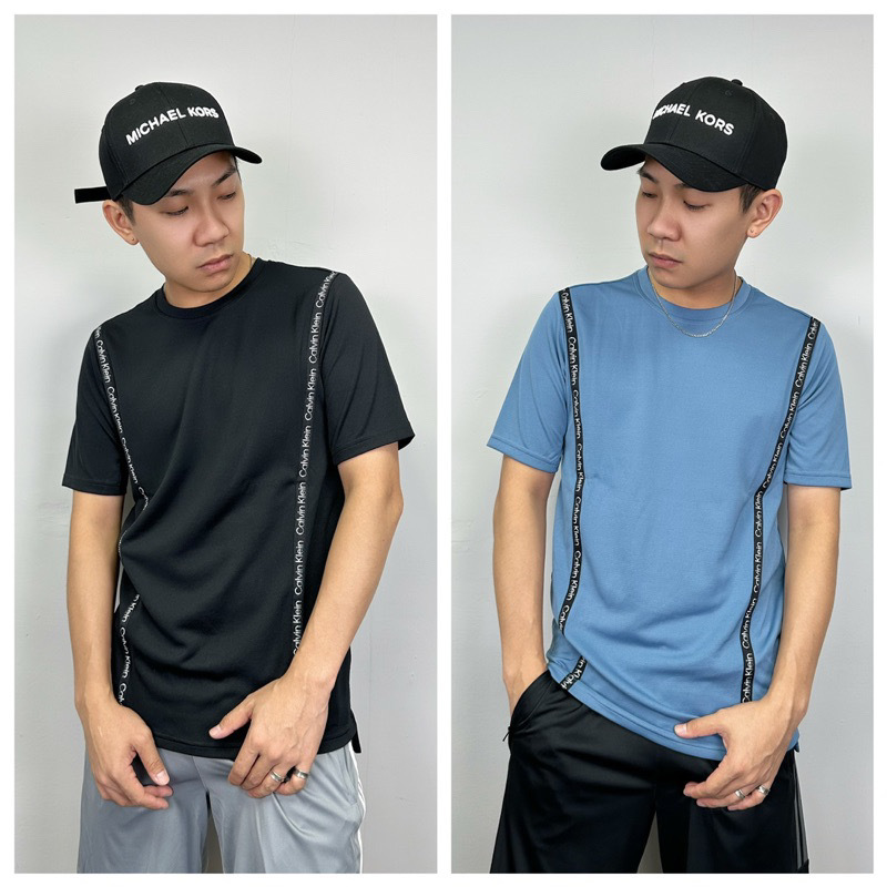 Calvin Klein CK 側邊直條串標 吸濕排汗 短袖上衣 短袖