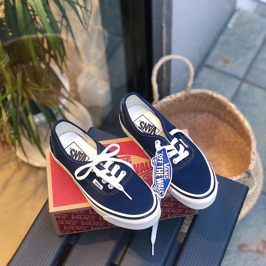 Vans Authentic Suede 海軍藍  深藍 白色 麂皮 帆布鞋 基本款