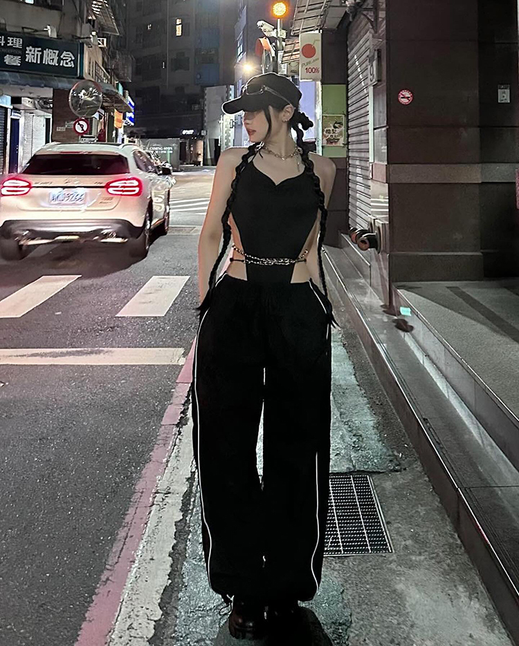 運動休閒鬆緊長褲