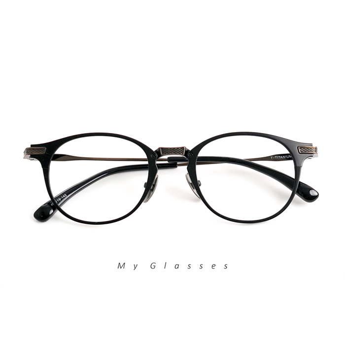T101純鈦經典霧面黑框眼鏡