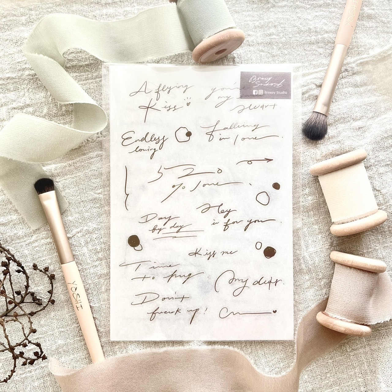 微瘋畫室．520% Love Letter 轉印貼紙