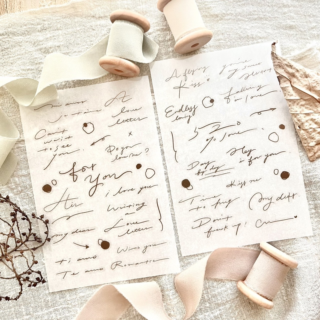 微瘋畫室．520% Love Letter 轉印貼紙