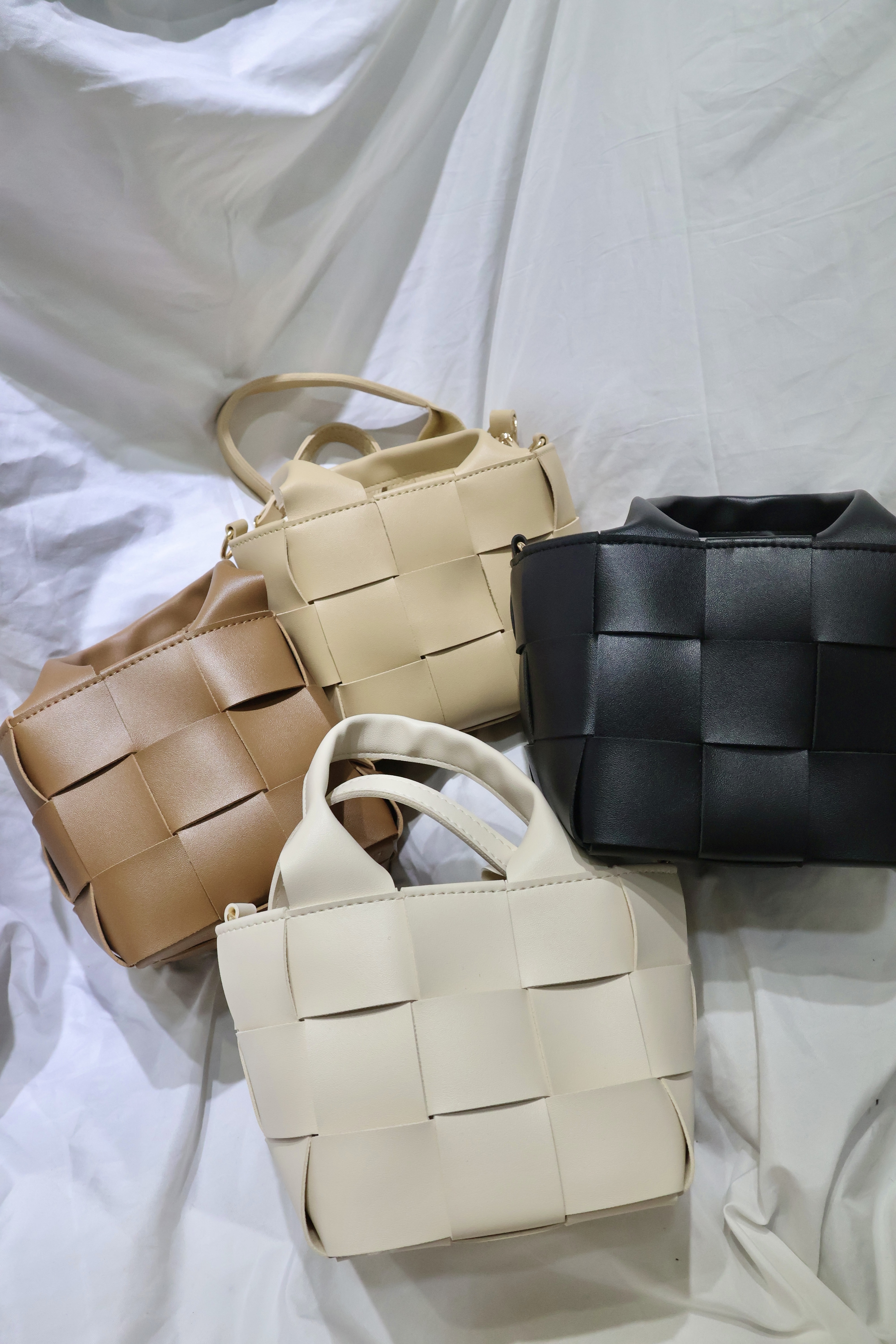 韓妞超愛🥨高質感棋盤編織包