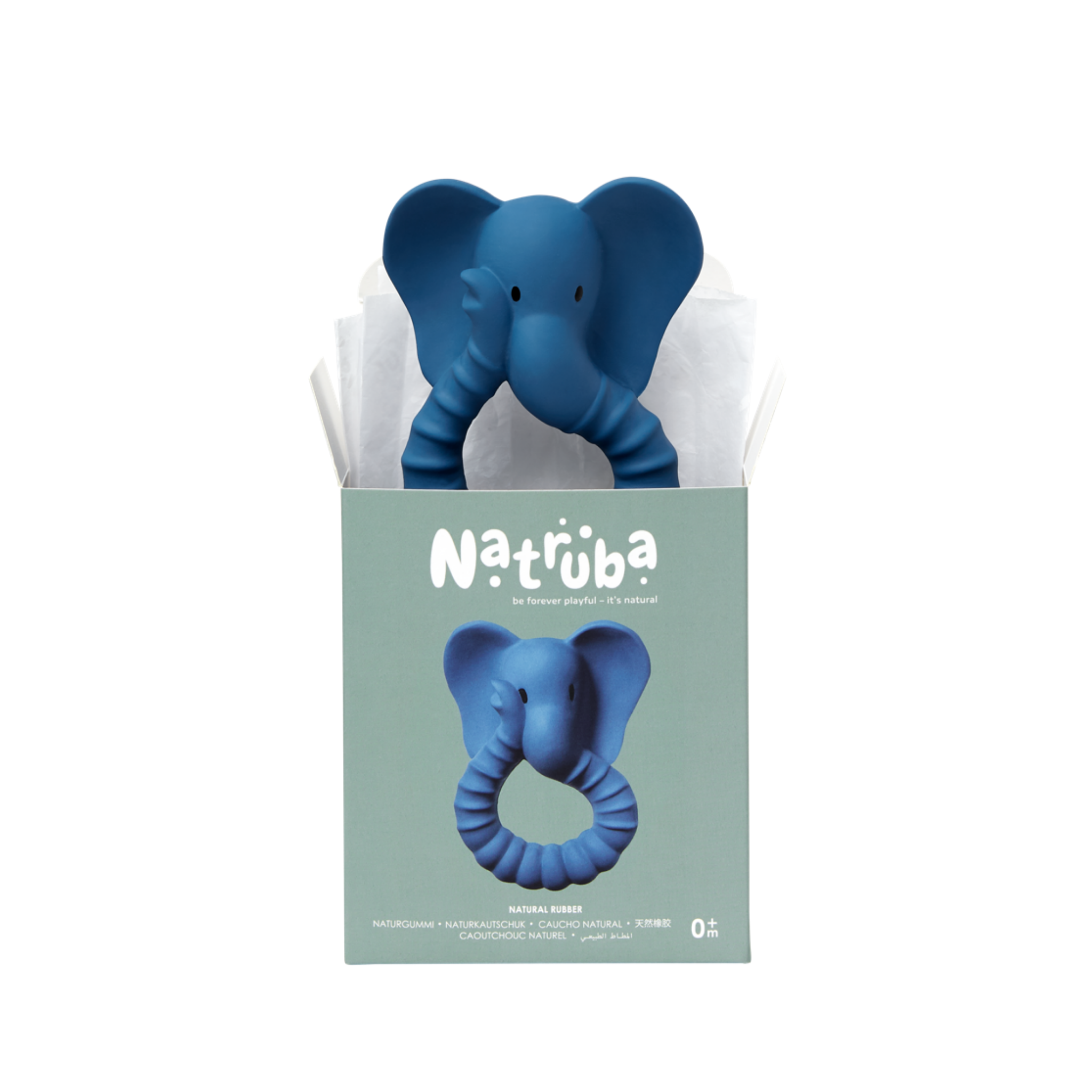 Natruba- Teether Elephant藍色大象固齒器 (Blue)
