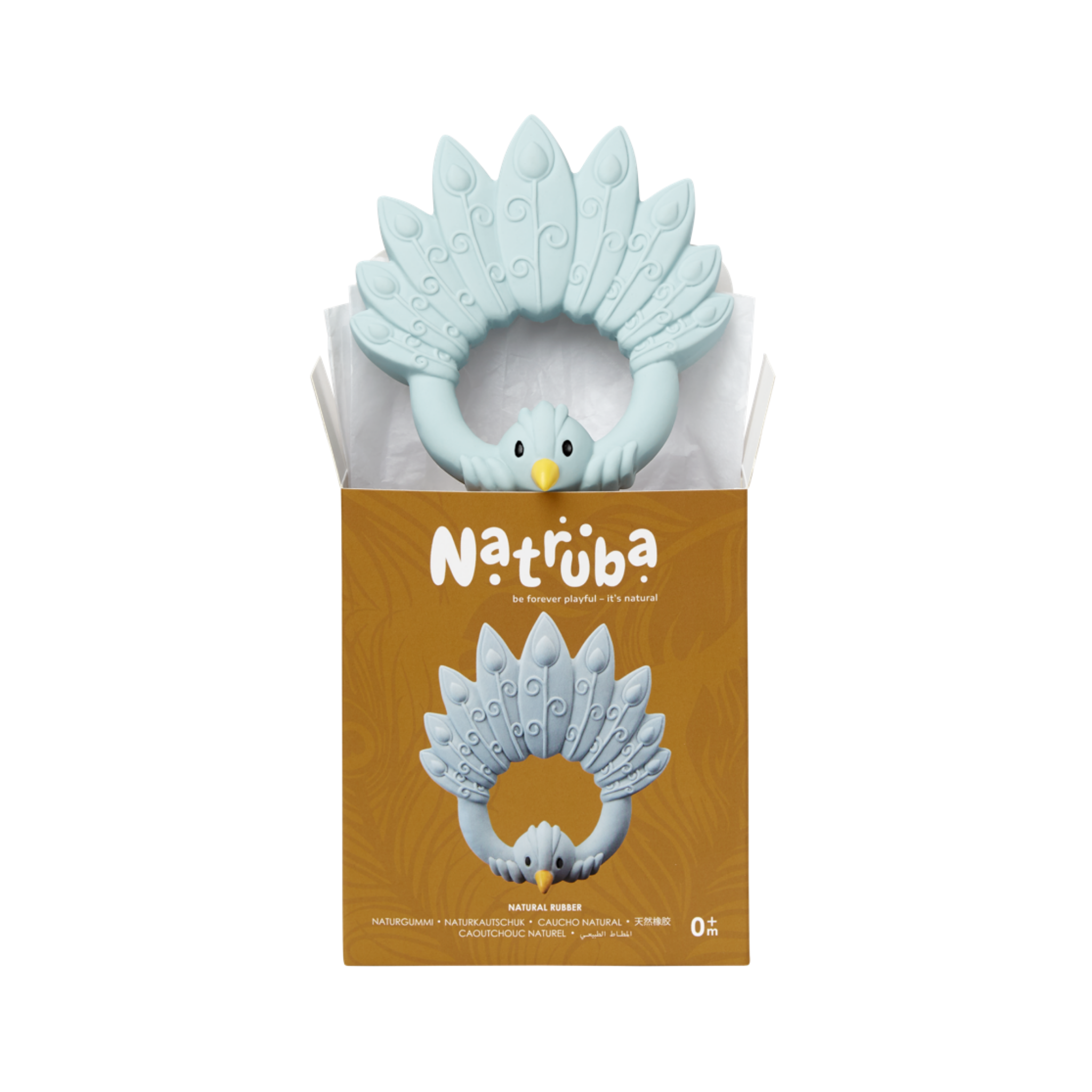 Natruba- Teether Peacock湖水藍孔雀固齒器((Light Blue)