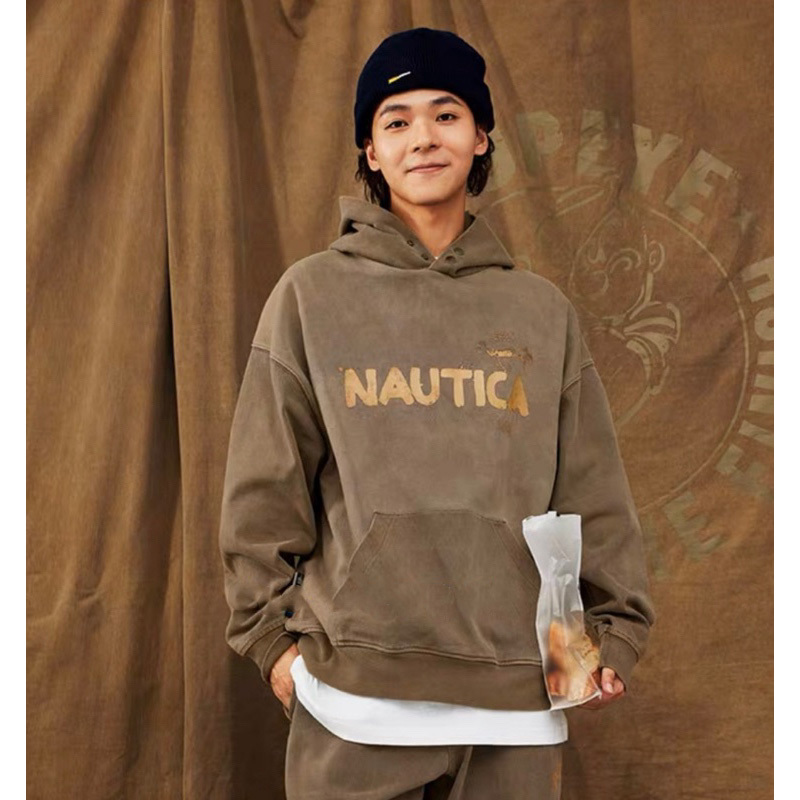 NAUTICA x POPEYE大力水手聯名 日系 連帽T 帽踢
