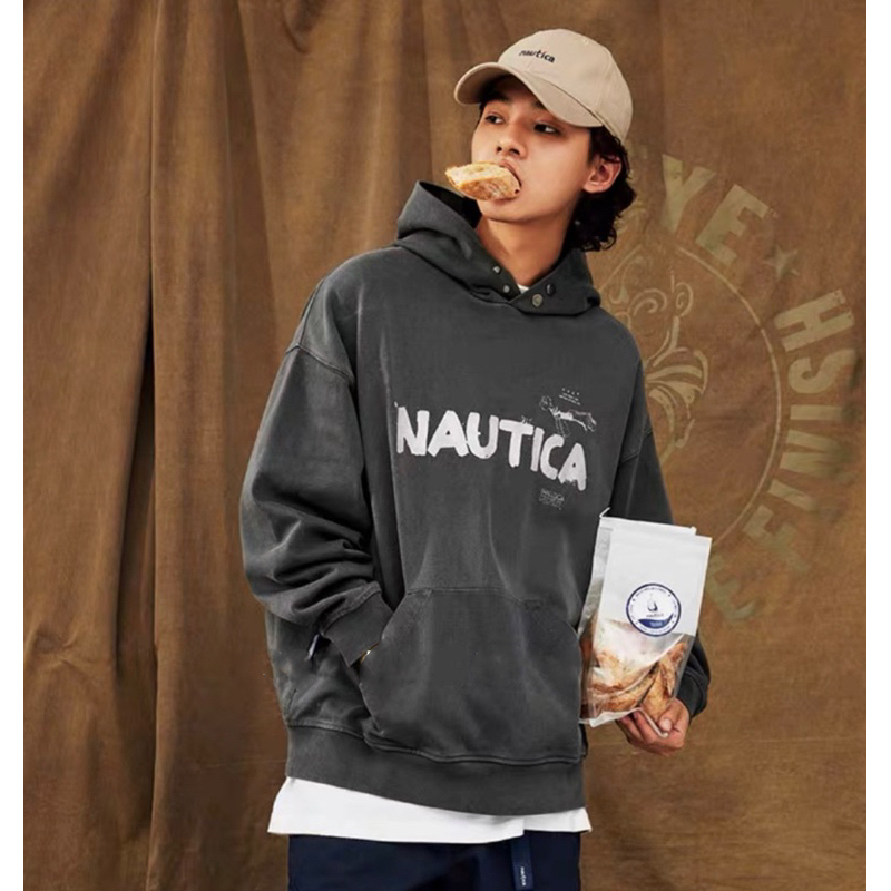 NAUTICA x POPEYE大力水手聯名 日系 連帽T 帽踢