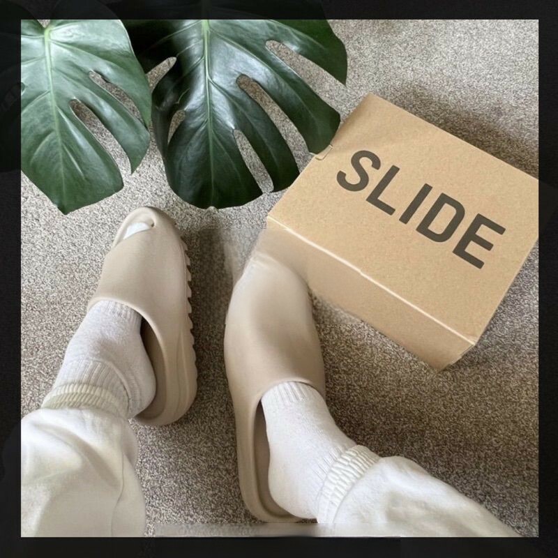 防水拖鞋Kanye West x Yeezy Slide「Resin」 椰子戶外風格沙灘百搭拖鞋