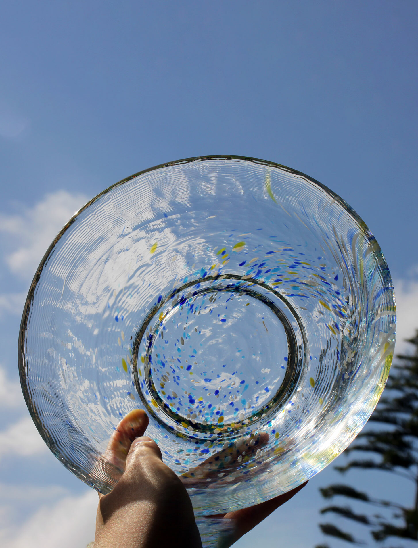 日本直送｜RECOPO 微波專用蒸氣調理盒 Tomi CRAFT 夏季彩繪玻璃沙拉碗