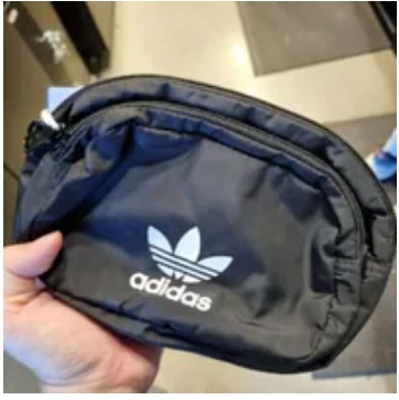 [S] ADIDAS SPORTS WAIST PACK,BLACK/WHITE, FZ7215 (SAD15)