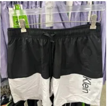 [S] CALVIN KLEIN SIDE LOGO LETTERING SHORT PANTS,BLACK/WHITE, CBCVS092-BHR (SCK343)