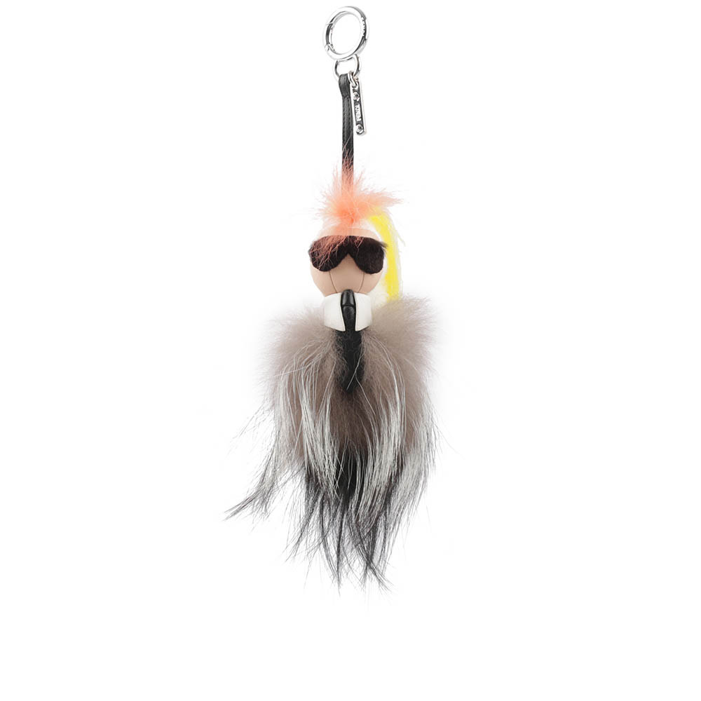 【FENDI】迷你卡爾造型吊飾/鑰匙圈