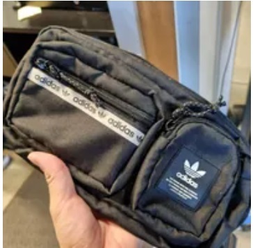 [S] ADIDAS ORIGINALS RECTANGLE CROSSBODY,BLACK/WHITE, GA5090 (SAD16)