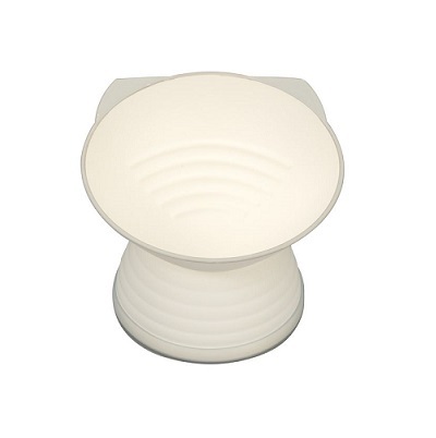 日本MiyaWan 高腳斜口碗 全白啞色 300ml