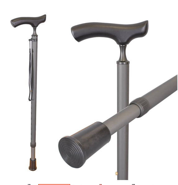 單手拐杖 | 人體工學細頸握把 | 十段高度調節手杖 | 磨砂霧咖啡棕| 磨砂霧高級灰