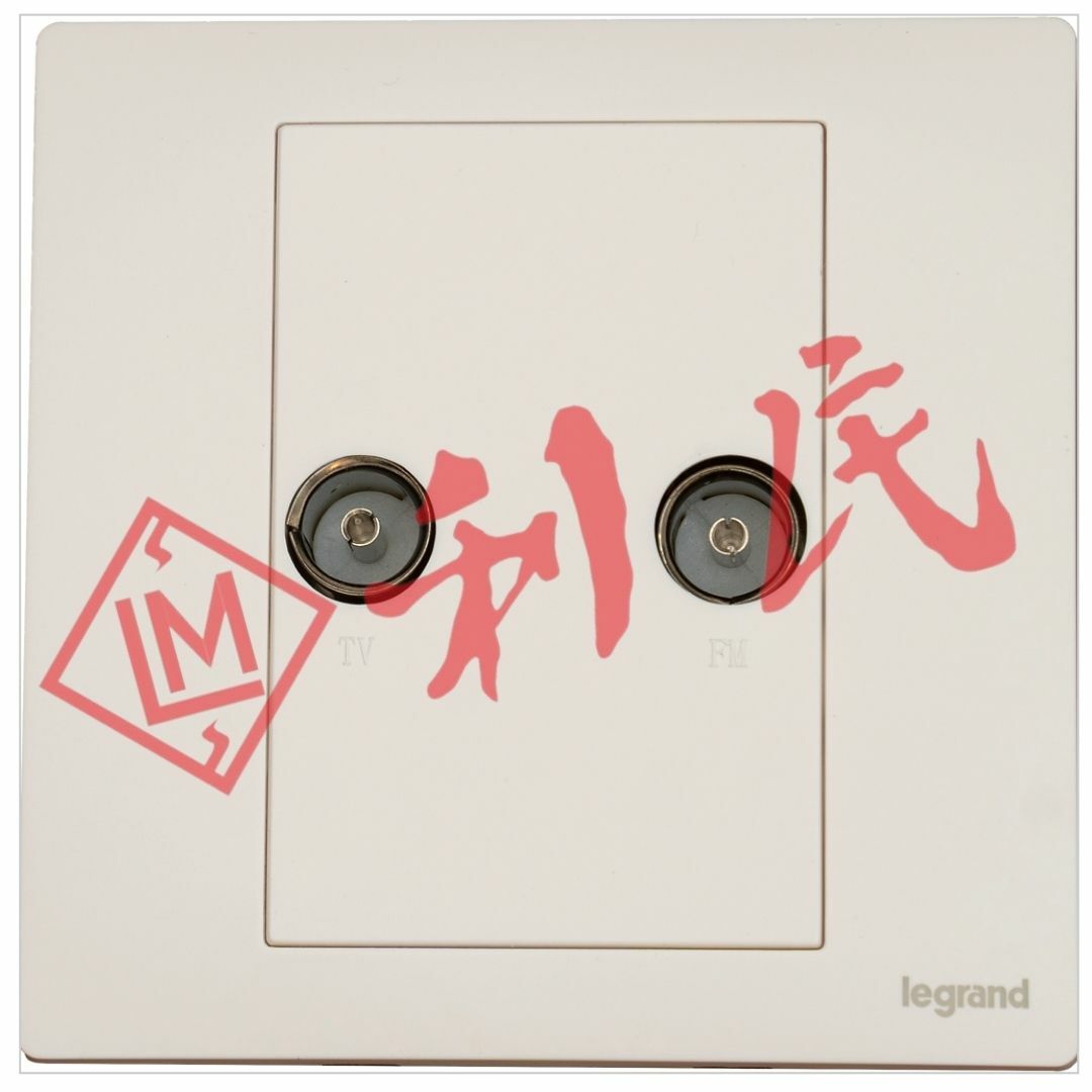 Legrand 羅格朗 MALLIA SENSES TV/FM電視插座 (陶瓷白/香檳金/深沙銀/子夜黑/深古銅)