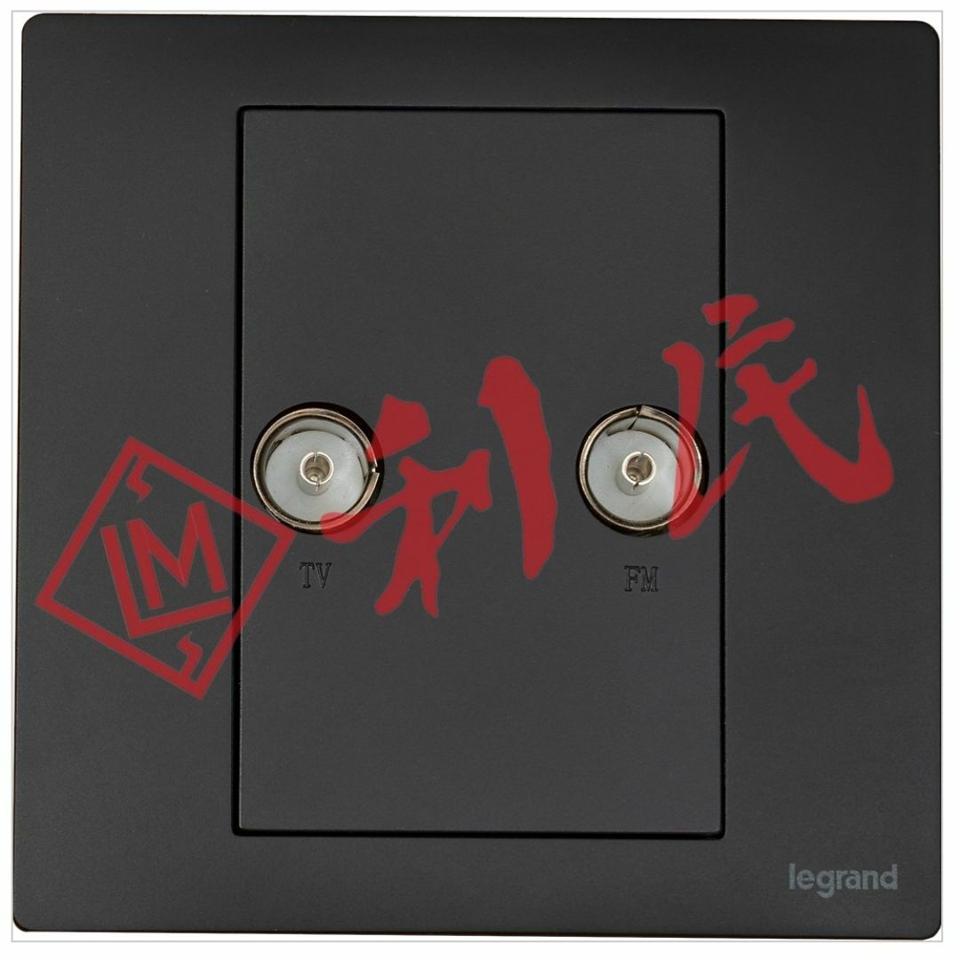 Legrand 羅格朗 MALLIA SENSES TV/FM電視插座 (陶瓷白/香檳金/深沙銀/子夜黑/深古銅)