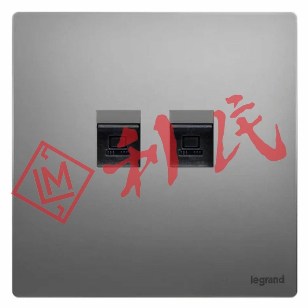 Legrand 羅格朗 MALLIA SENSES 兩位電腦插座 (陶瓷白/香檳金/深沙銀/子夜黑/深古銅)