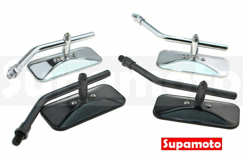 -Supamoto- 復古 後照鏡 M39 下移 消光黑 電鍍 超薄 金屬 銀色 手工 復古 咖啡 愛將 雲豹 野狼