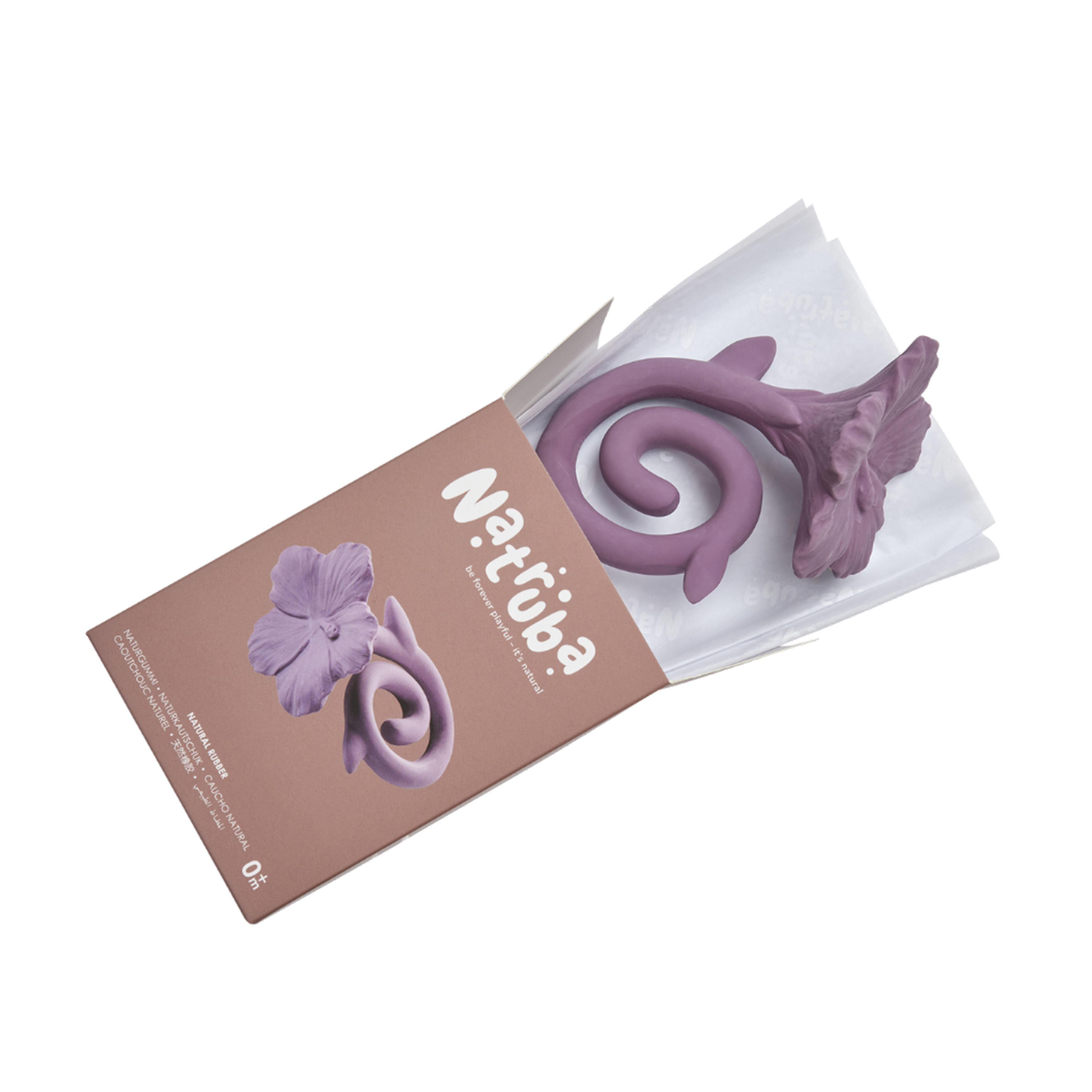 【福利品】Natruba- Teether Hawaii Flower紫色扶桑花固齒器 (Purple)
