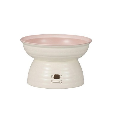 日本MiyaWan 高腳平口併色碗 粉白色 235ml