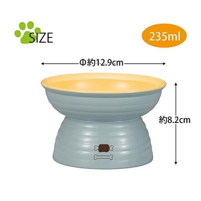 日本MiyaWan 高腳平口併色碗 藍黃色 235ml