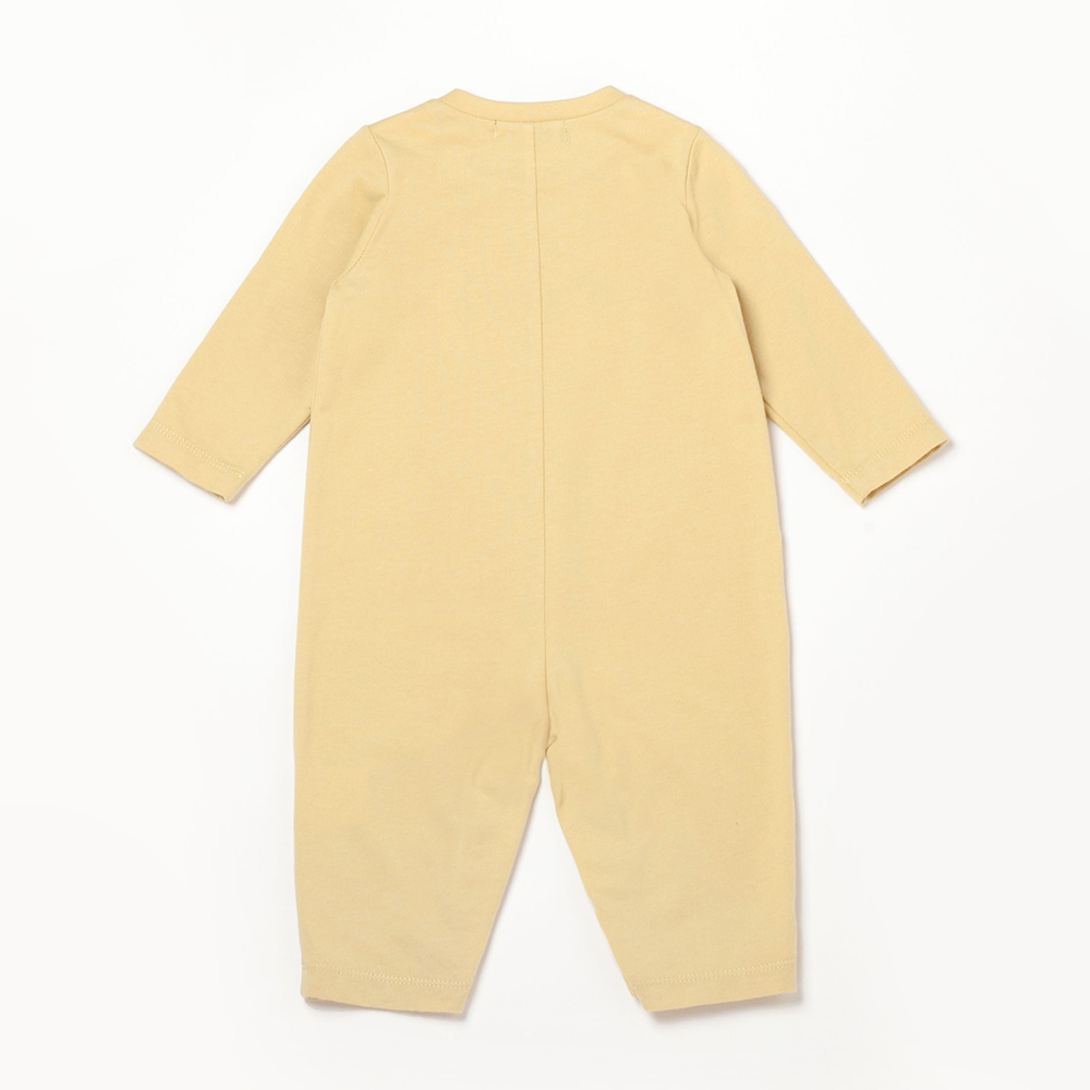 PIPPY 可愛刺蝟素面棉質長袖包屁衣 黃