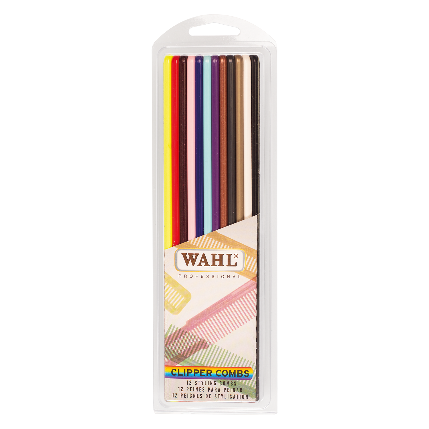 華爾 WAHL 彩色推剪梳12入組