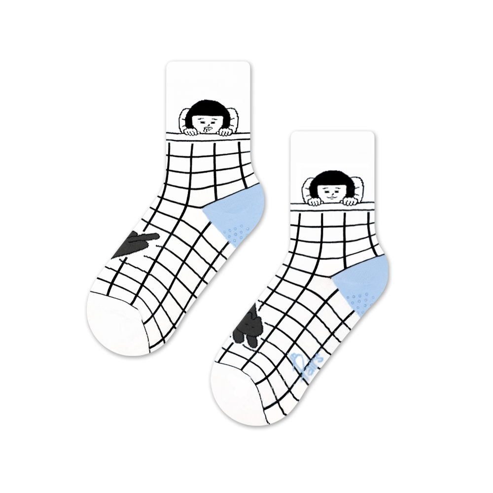 刷子的貓壓床｜童襪