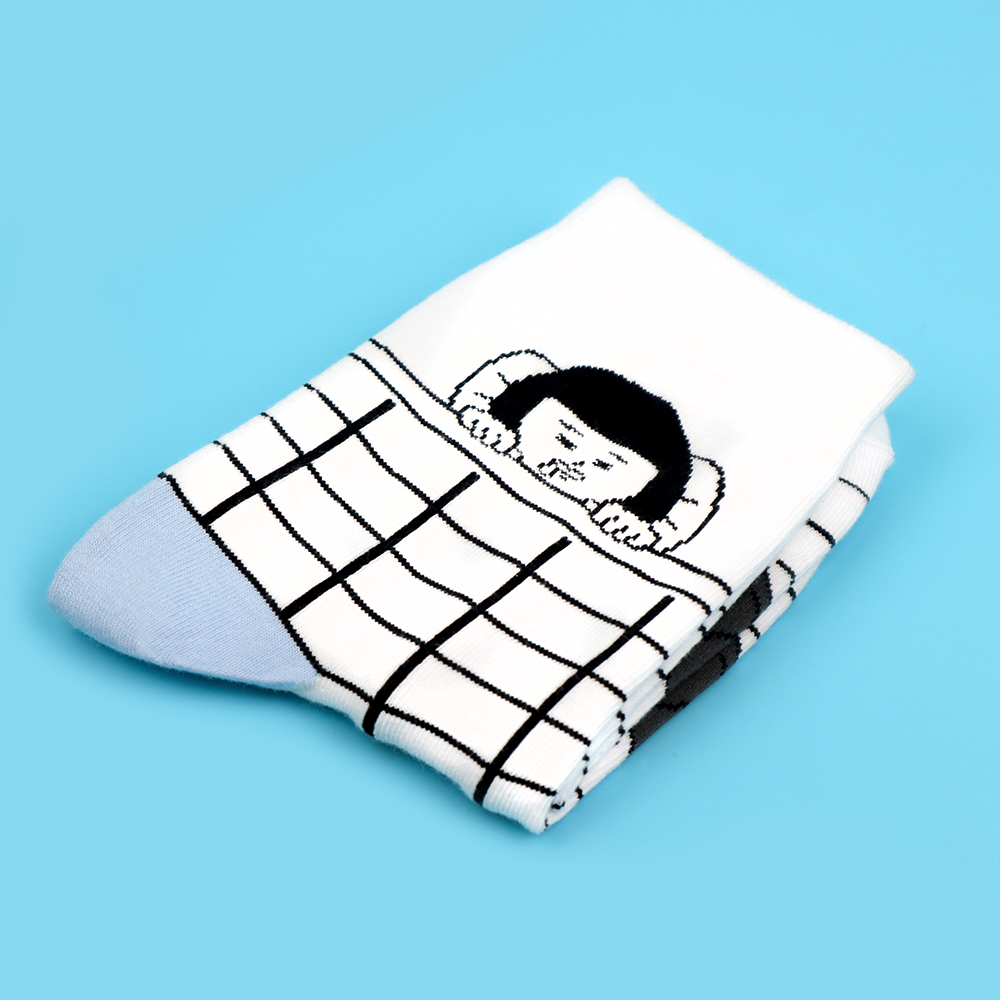 刷子的貓壓床｜童襪