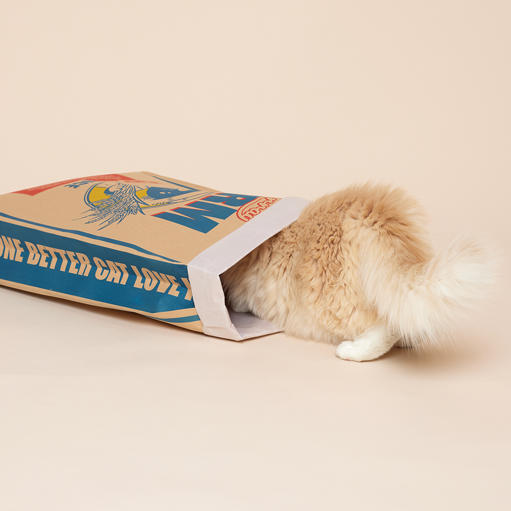 韓國Hurray｜貓咪躲貓貓紙袋玩具