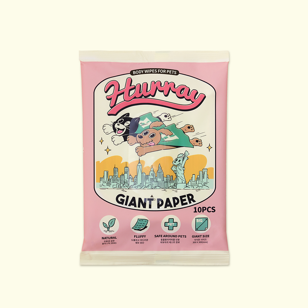 韓國Hurray｜大片式濕紙巾