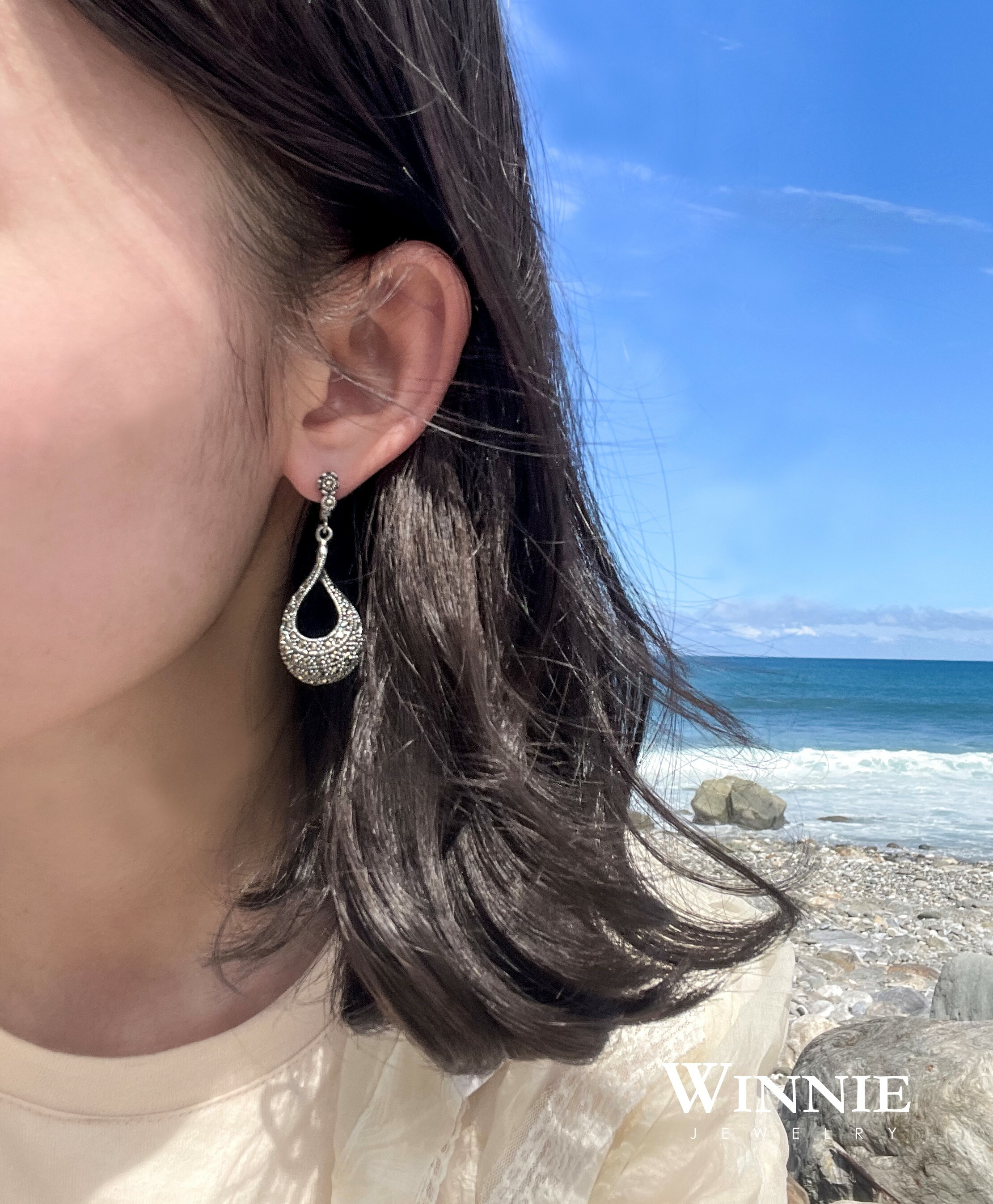 低調奢華水滴耳環