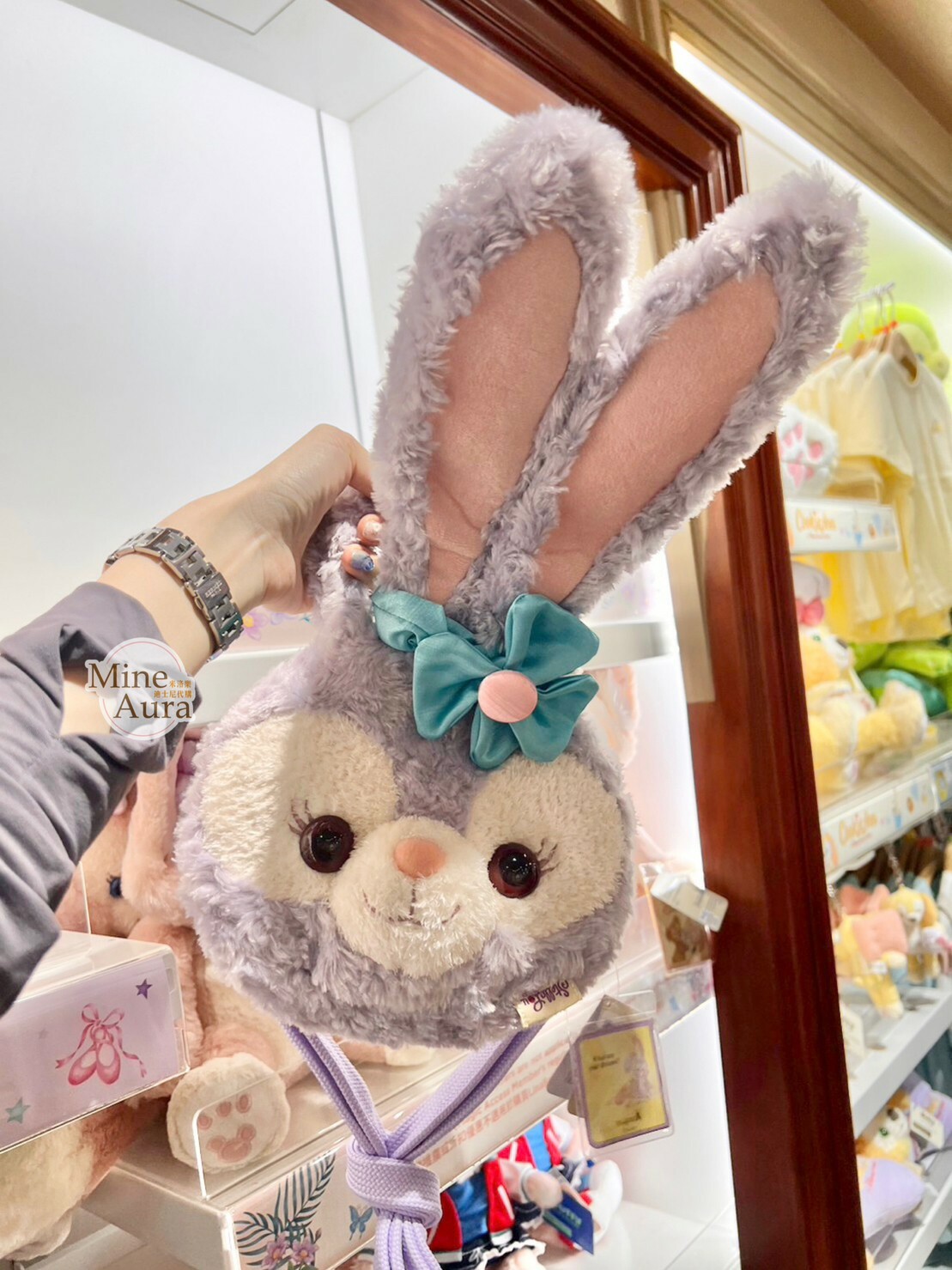 史黛拉露 星黛露 StellaLou 大頭 絨毛 2way 手提包 斜背包 兩用 -香港迪士尼樂園