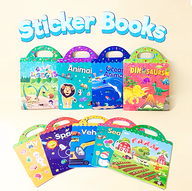 反复貼動物恐龍海洋場景貼紙書 TCCJ001