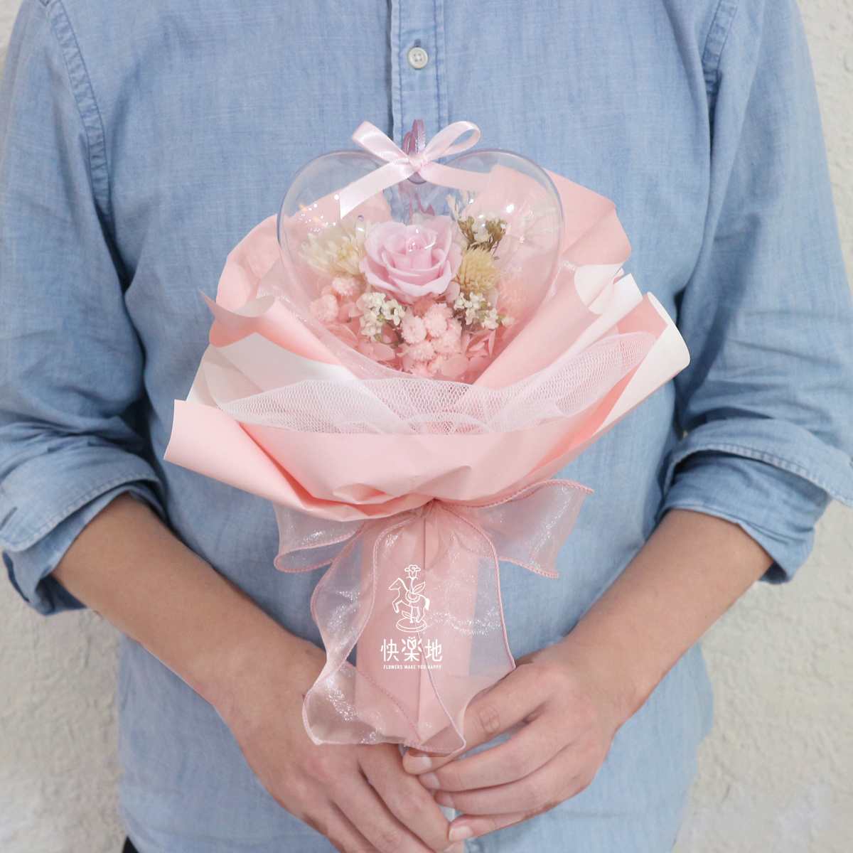 ❖獨特❖晶瑩剔透的愛 I 單支花束 I 永生花 ‧ 不凋花  BF230120