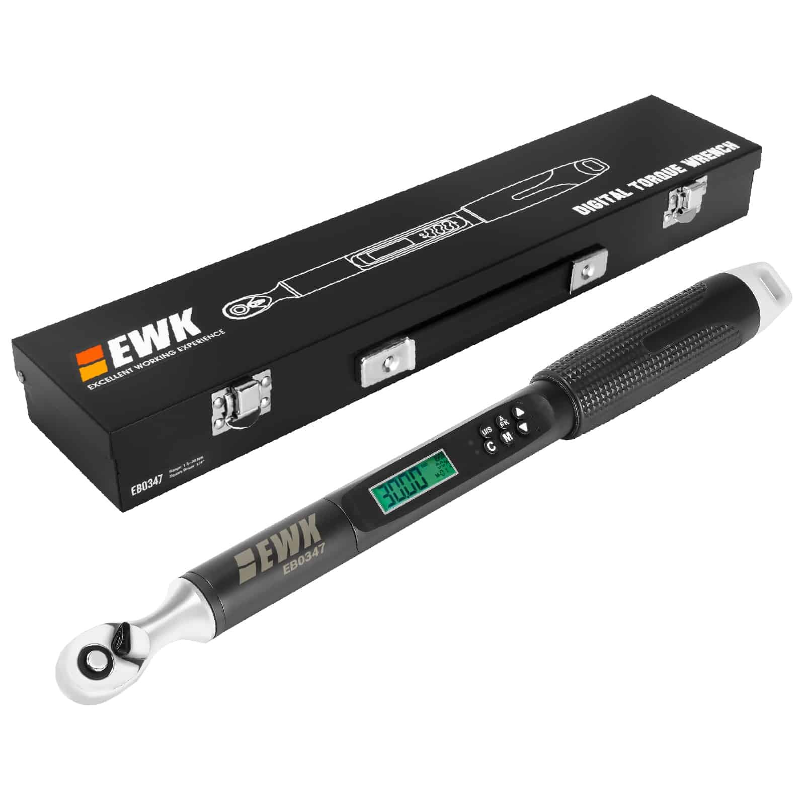 1/4" Digital Angle / Torque Wrench, 1 22 FtLbs EWK