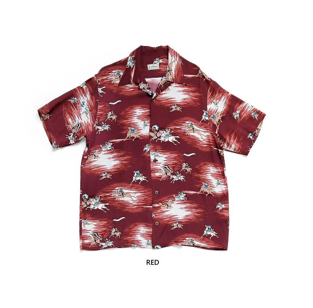 KAPITAL RAYON KAMIKAZE ALOHA SHIRT S/S - PRE ORDER ITEM (預訂中)