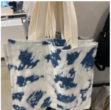 [S] CALVIN KLEIN CANVAS BLEACH DENIM TOTE BAG,BIG SKY WASH, 827782027342 [FINAL SALE] (SCK350)