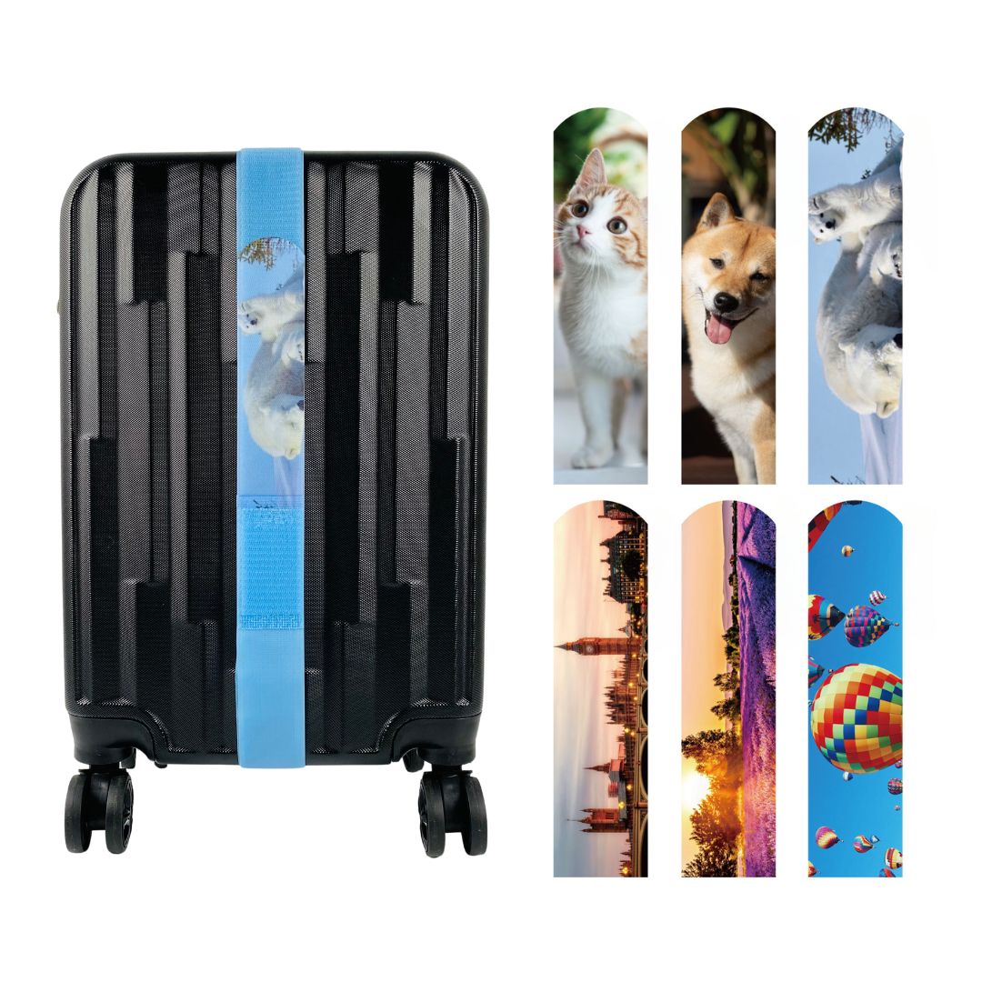 可收納式行李帶-動物 風景 花朵圖案 顏色任意搭配 (2件以上享83折優惠)