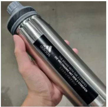 [S] ADIDAS METAL BOTTLE,STAINLESS STEEL/ONIX GREY/BLACK, 5153233 (SAD29)