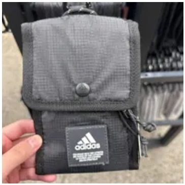 [S] ADIDAS NECK POUCH CROSSBODY,BLACK, 5156244-36CU [FINAL SALE] (SAD32)