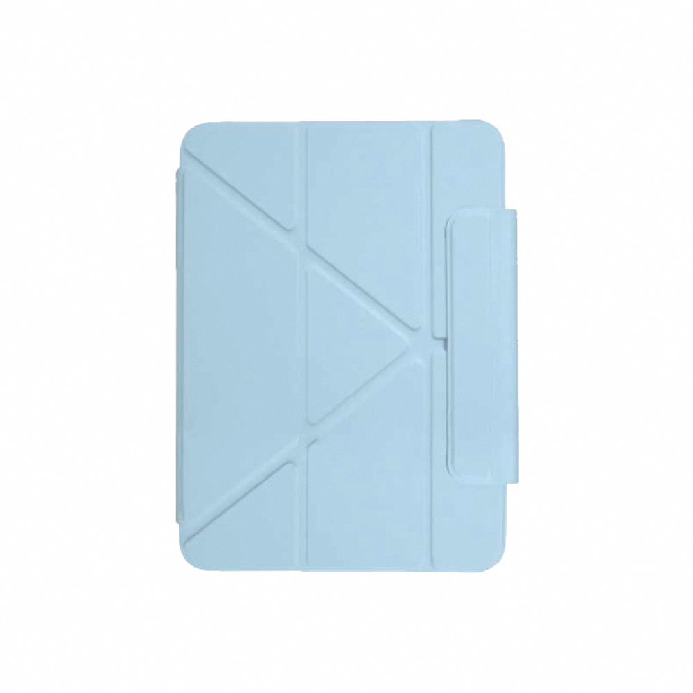 Flip翻折款 - iPad Air/Pro/mini 可搭配筆套 平板保護殼 透亮背殼 (多折式/右側鏤空搭扣)