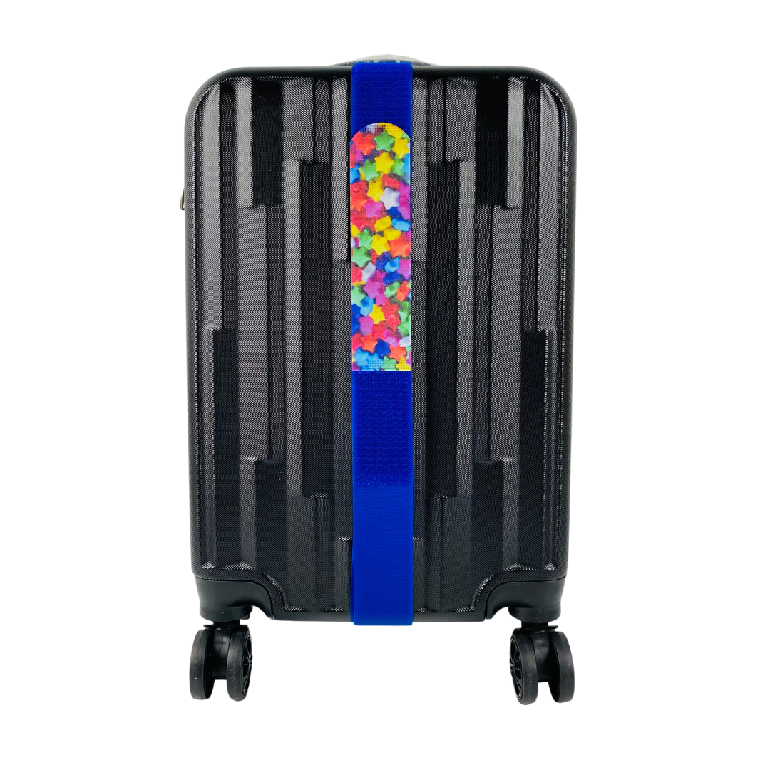 可收納式行李帶-幾何 美食圖案 顏色任意搭配 (2件以上享83折優惠)