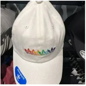 [S] ADIDAS UNISEX PRIDE TREFOIL REPEAT STRAPBACK,OFF WHITE, GC6387-0SFA (SAD40)